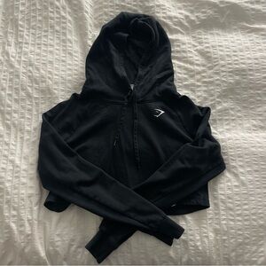 Gymshark Black Cropped Hoodie